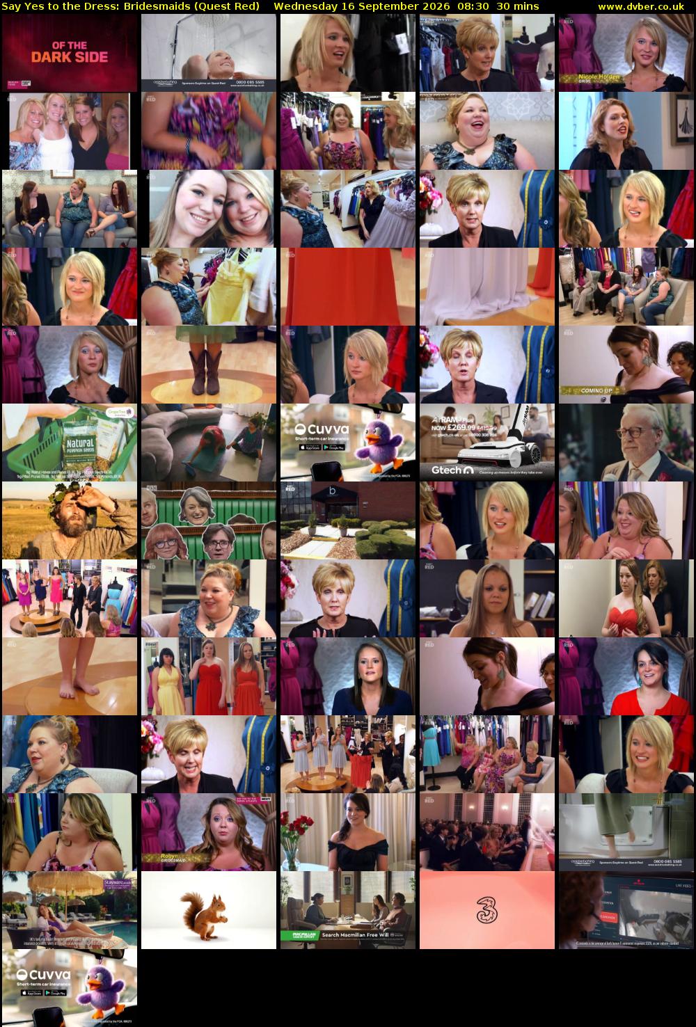 Say Yes to the Dress: Bridesmaids (Quest Red) Wednesday 16 September 2026 08:30 - 09:00