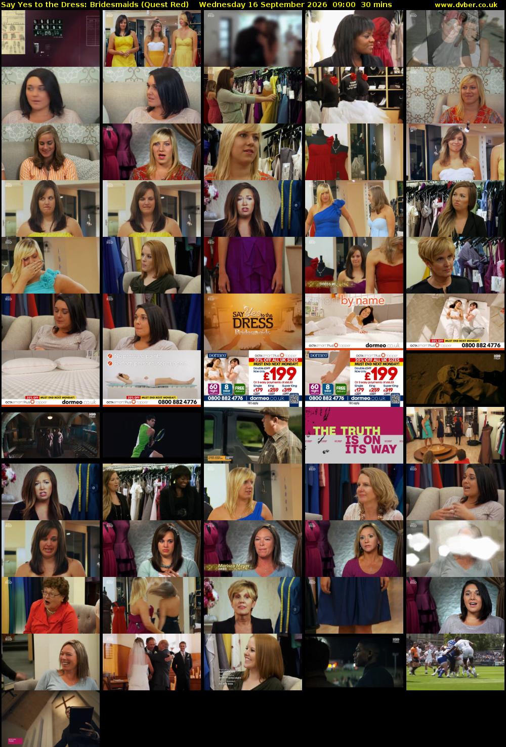 Say Yes to the Dress: Bridesmaids (Quest Red) Wednesday 16 September 2026 09:00 - 09:30