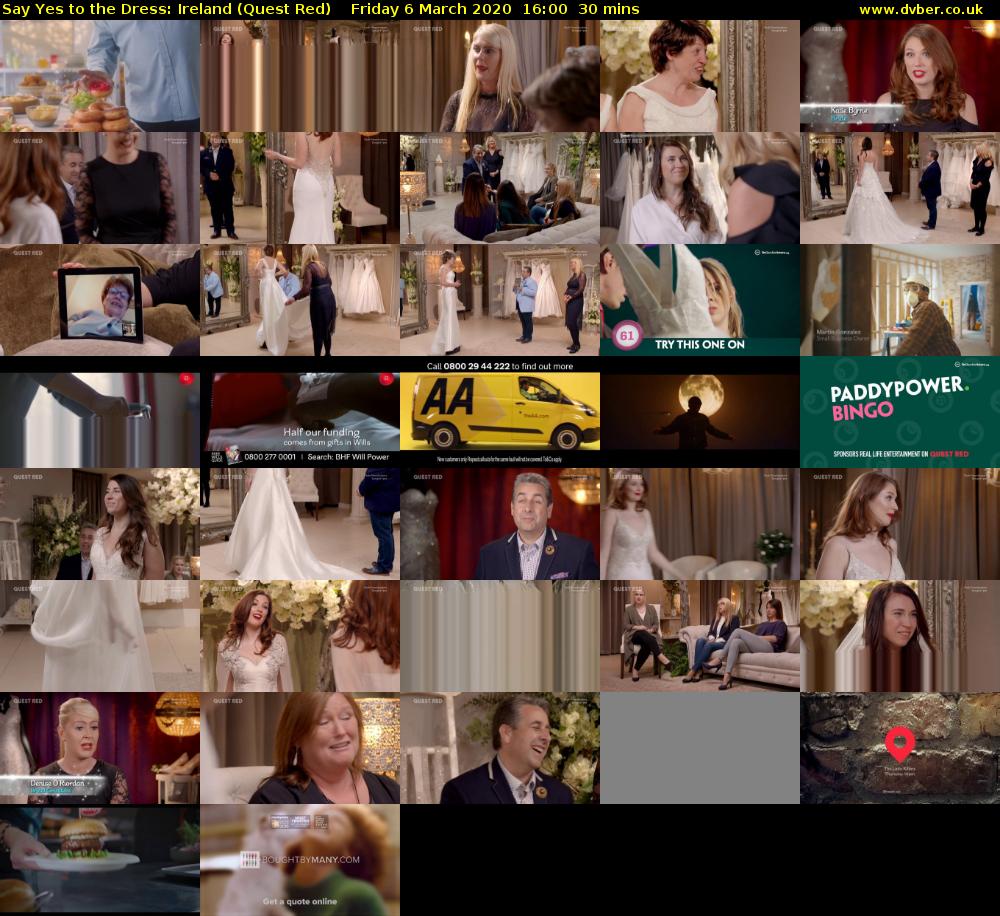 Say Yes to the Dress: Ireland (Quest Red) Friday 6 March 2020 16:00 - 16:30