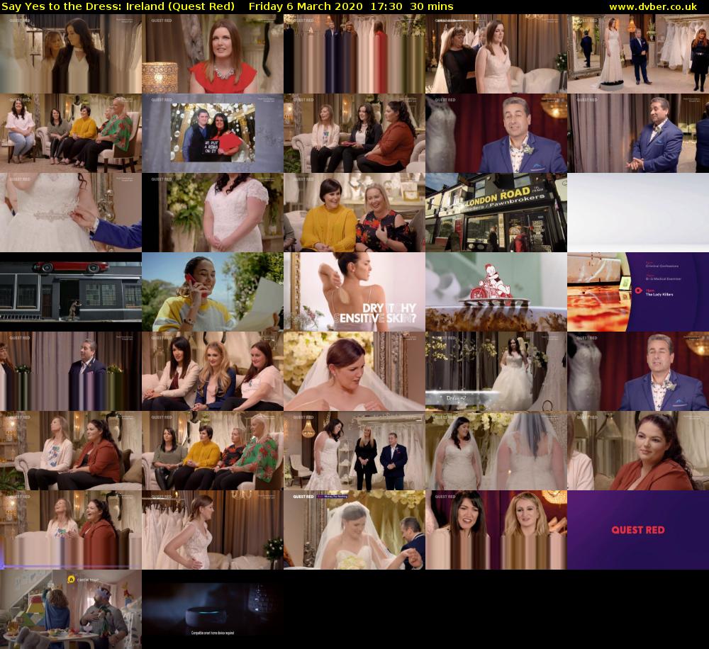 Say Yes to the Dress: Ireland (Quest Red) Friday 6 March 2020 17:30 - 18:00