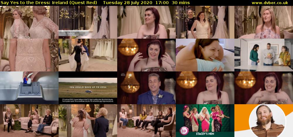 Say Yes to the Dress: Ireland (Quest Red) Tuesday 28 July 2020 17:00 - 17:30