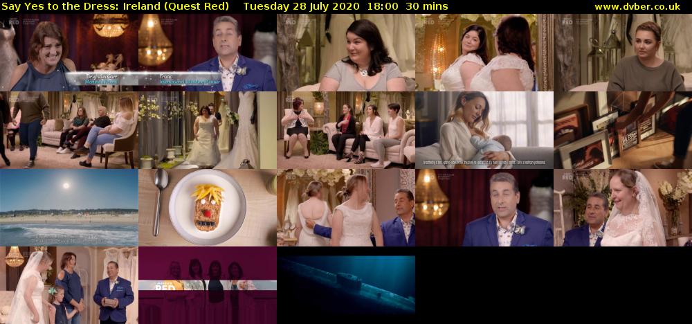 Say Yes to the Dress: Ireland (Quest Red) Tuesday 28 July 2020 18:00 - 18:30