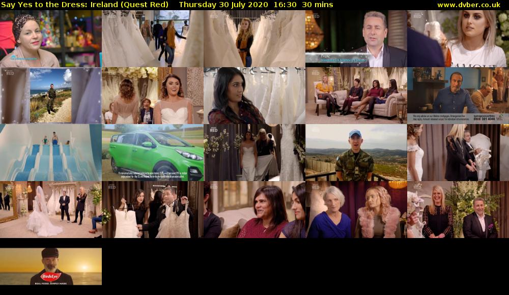 Say Yes to the Dress: Ireland (Quest Red) Thursday 30 July 2020 16:30 - 17:00
