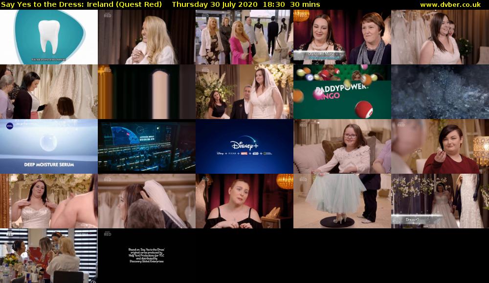 Say Yes to the Dress: Ireland (Quest Red) Thursday 30 July 2020 18:30 - 19:00