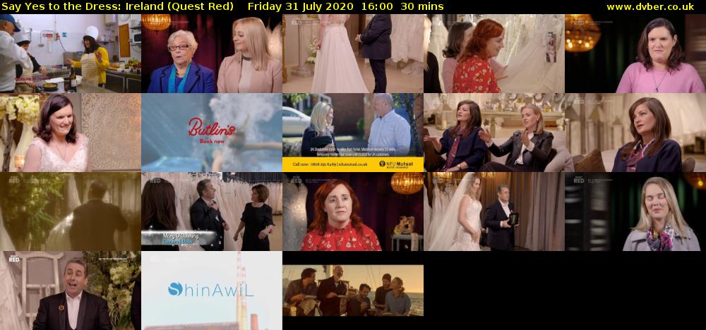 Say Yes to the Dress: Ireland (Quest Red) Friday 31 July 2020 16:00 - 16:30