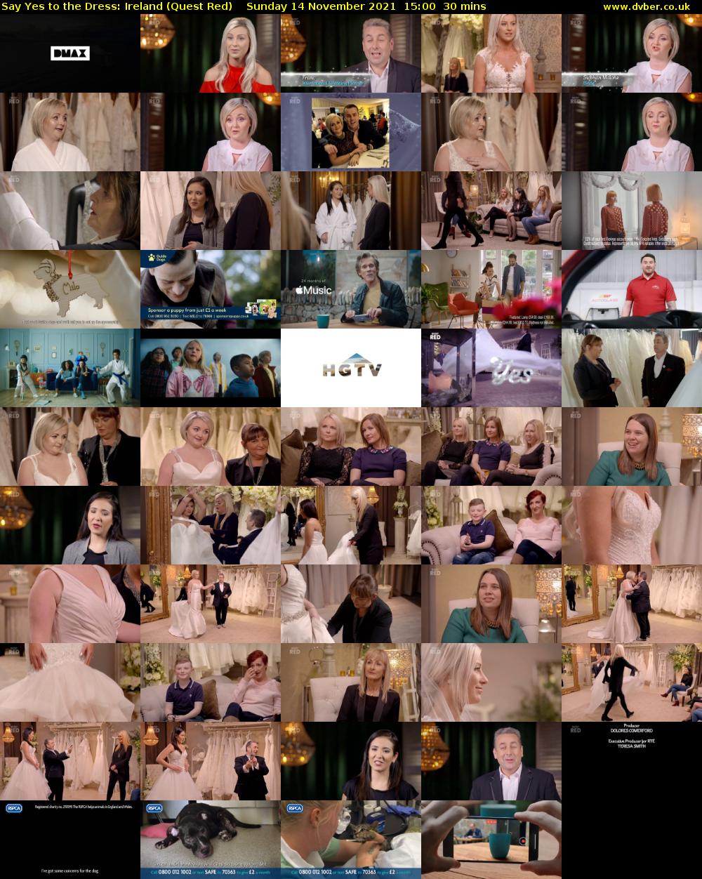 Say Yes to the Dress: Ireland (Quest Red) Sunday 14 November 2021 15:00 - 15:30