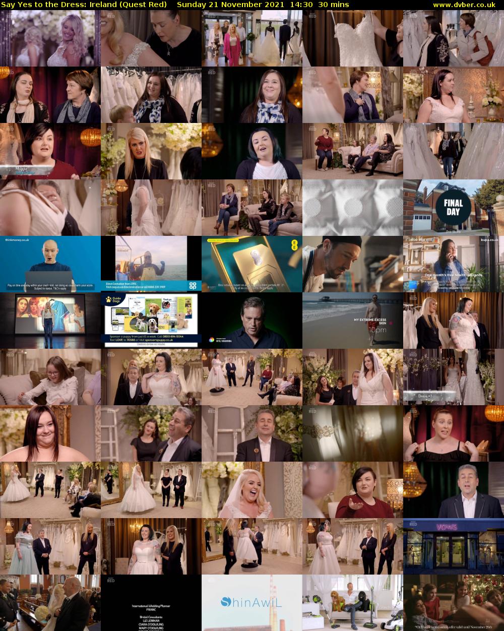 Say Yes to the Dress: Ireland (Quest Red) Sunday 21 November 2021 14:30 - 15:00