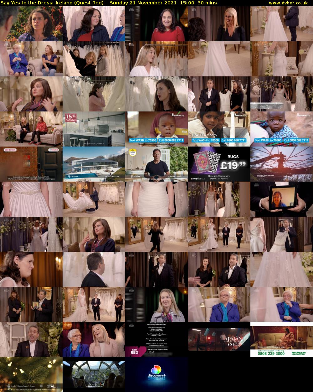 Say Yes to the Dress: Ireland (Quest Red) Sunday 21 November 2021 15:00 - 15:30