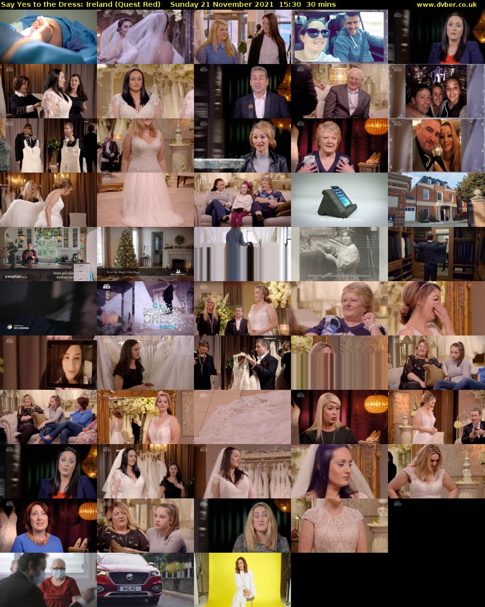 Say Yes to the Dress: Ireland (Quest Red) Sunday 21 November 2021 15:30 - 16:00