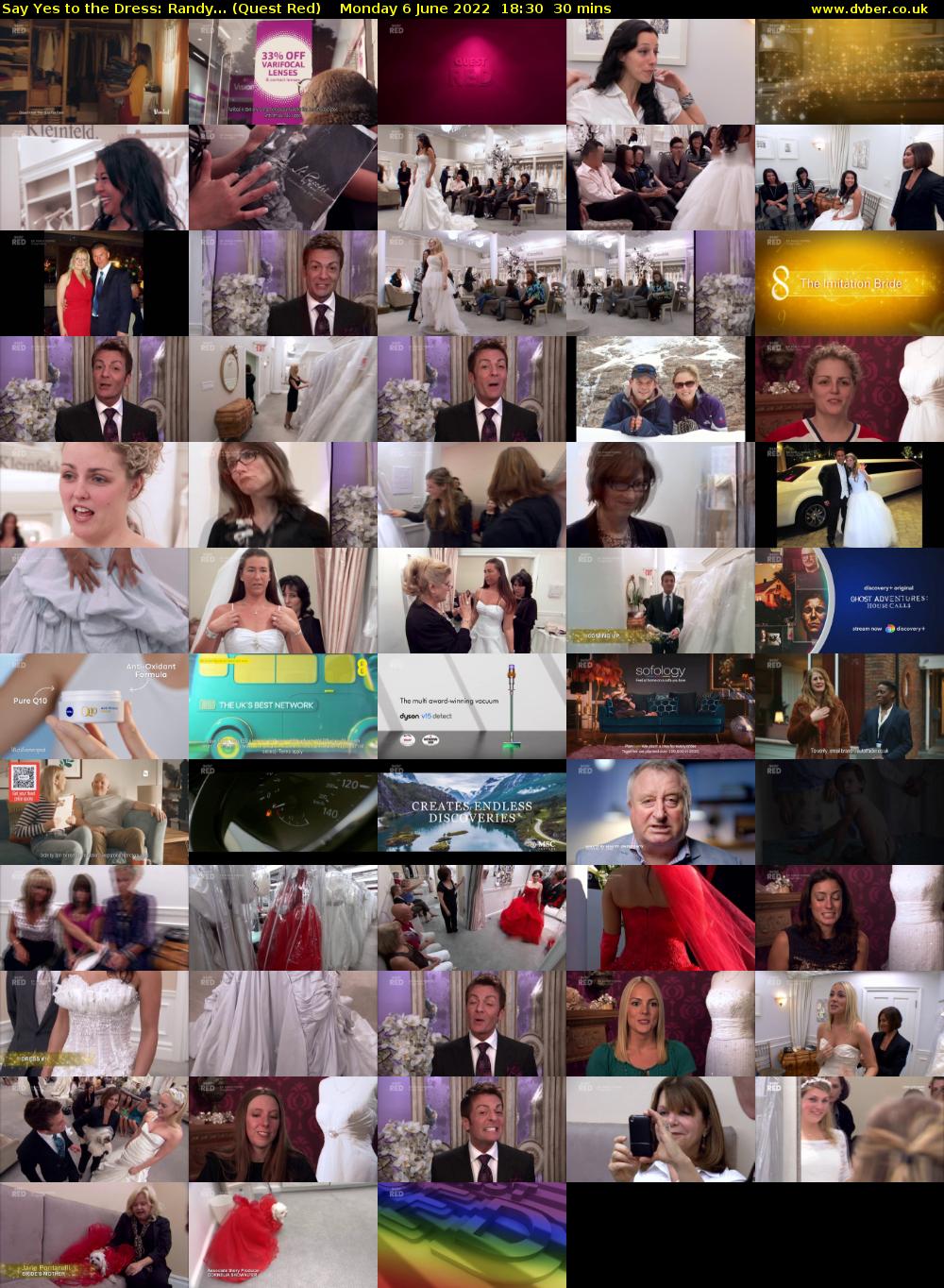Say Yes to the Dress: Randy... (Quest Red) Monday 6 June 2022 18:30 - 19:00