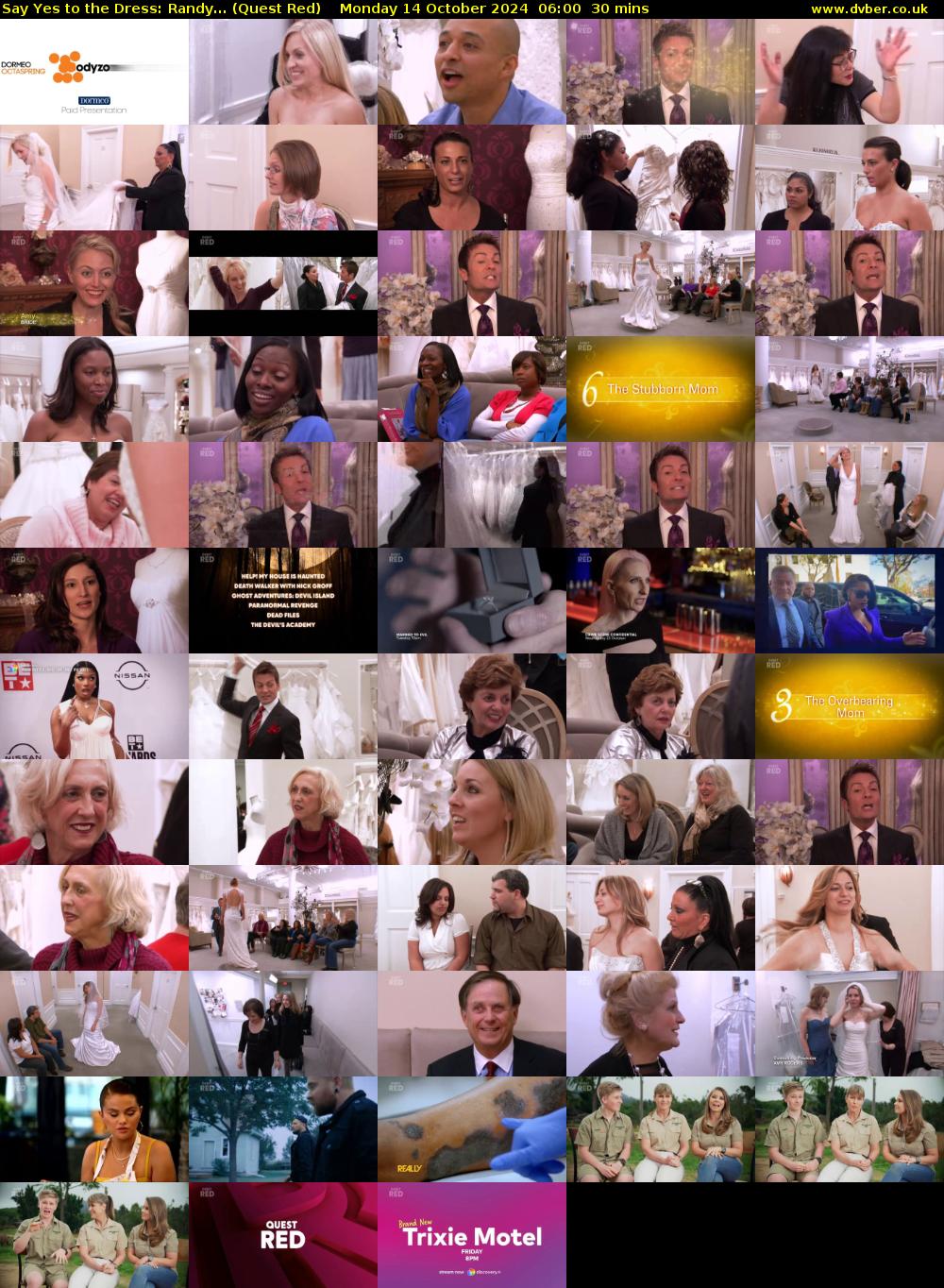 Say Yes to the Dress: Randy... (Quest Red) Monday 14 October 2024 06:00 - 06:30