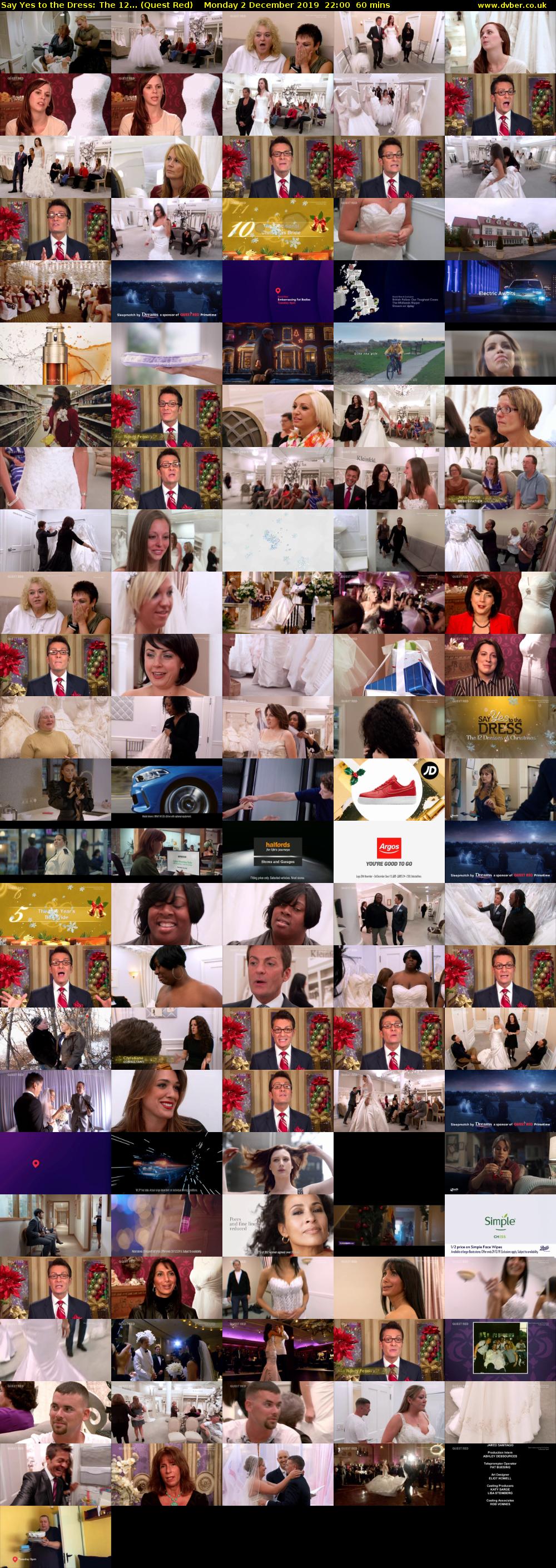 Say Yes to the Dress: The 12... (Quest Red) Monday 2 December 2019 22:00 - 23:00