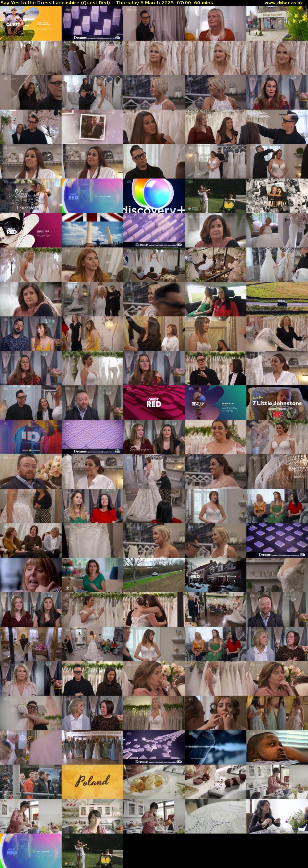 Say Yes to the Dress Lancashire (Quest Red) Thursday 6 March 2025 07:00 - 08:00