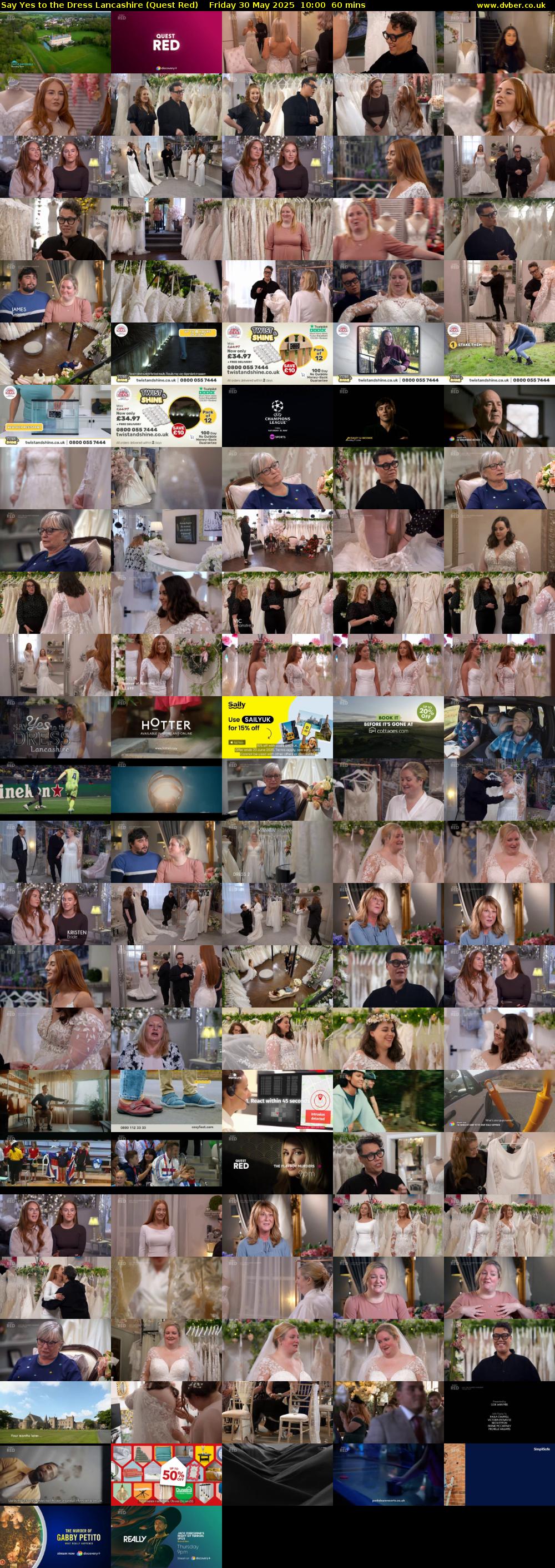 Say Yes to the Dress Lancashire (Quest Red) Friday 30 May 2025 10:00 - 11:00