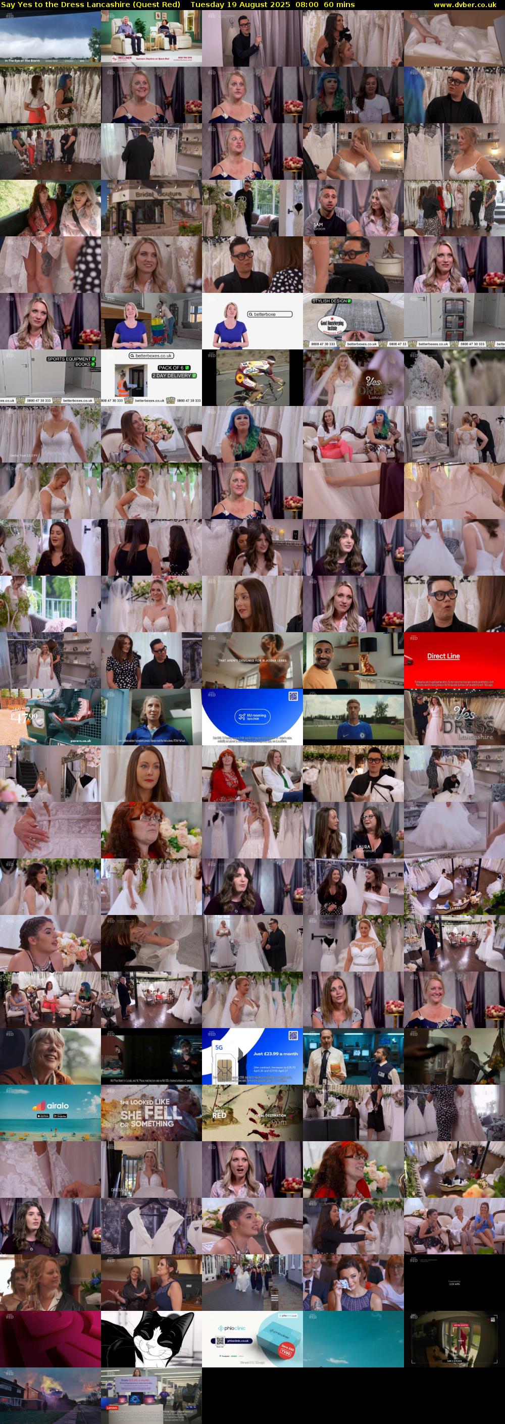 Say Yes to the Dress Lancashire (Quest Red) Tuesday 19 August 2025 08:00 - 09:00
