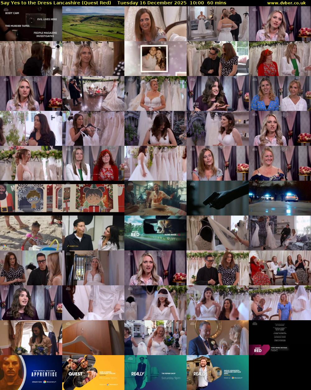 Say Yes to the Dress Lancashire (Quest Red) Tuesday 16 December 2025 10:00 - 11:00