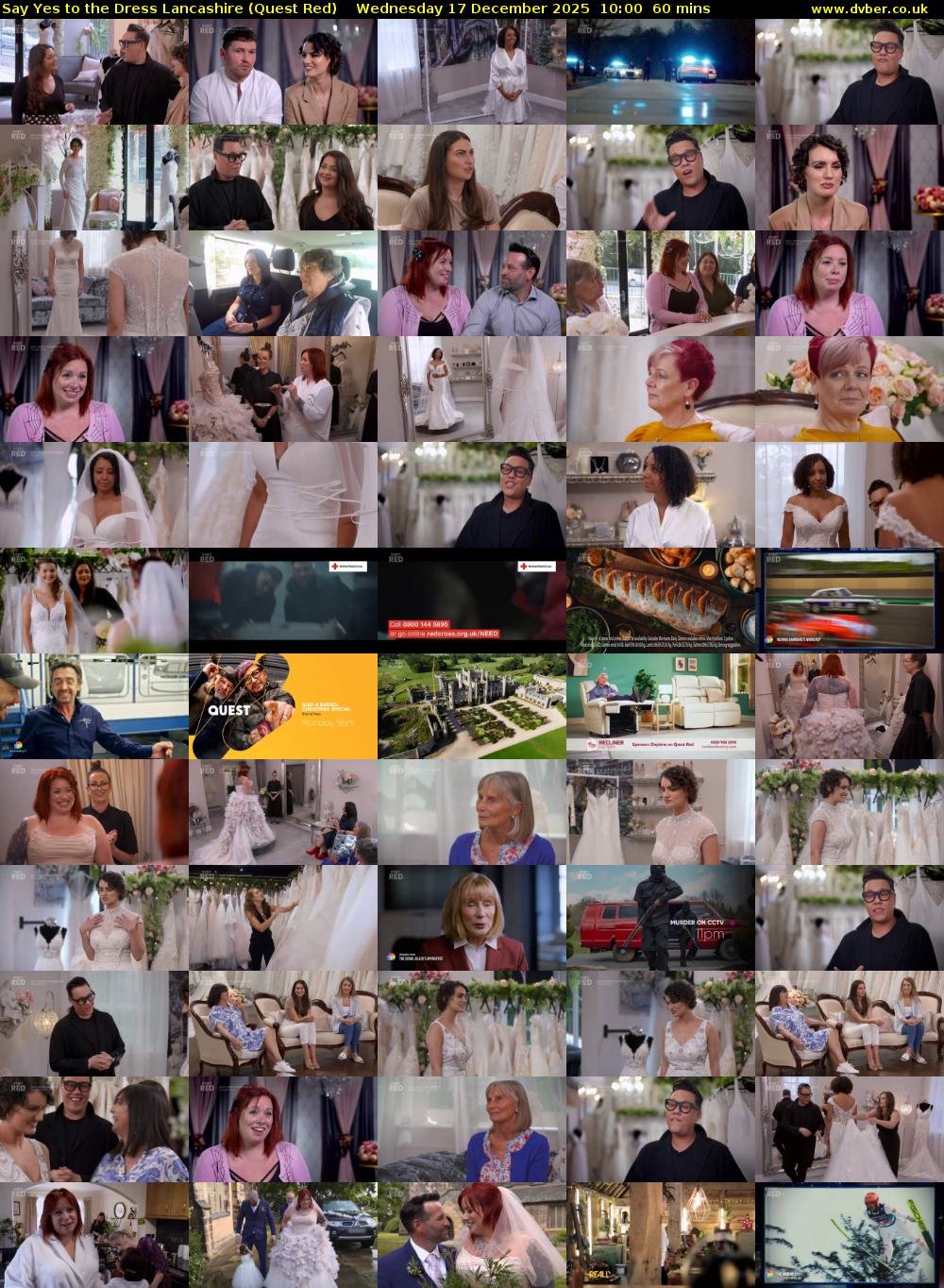 Say Yes to the Dress Lancashire (Quest Red) Wednesday 17 December 2025 10:00 - 11:00