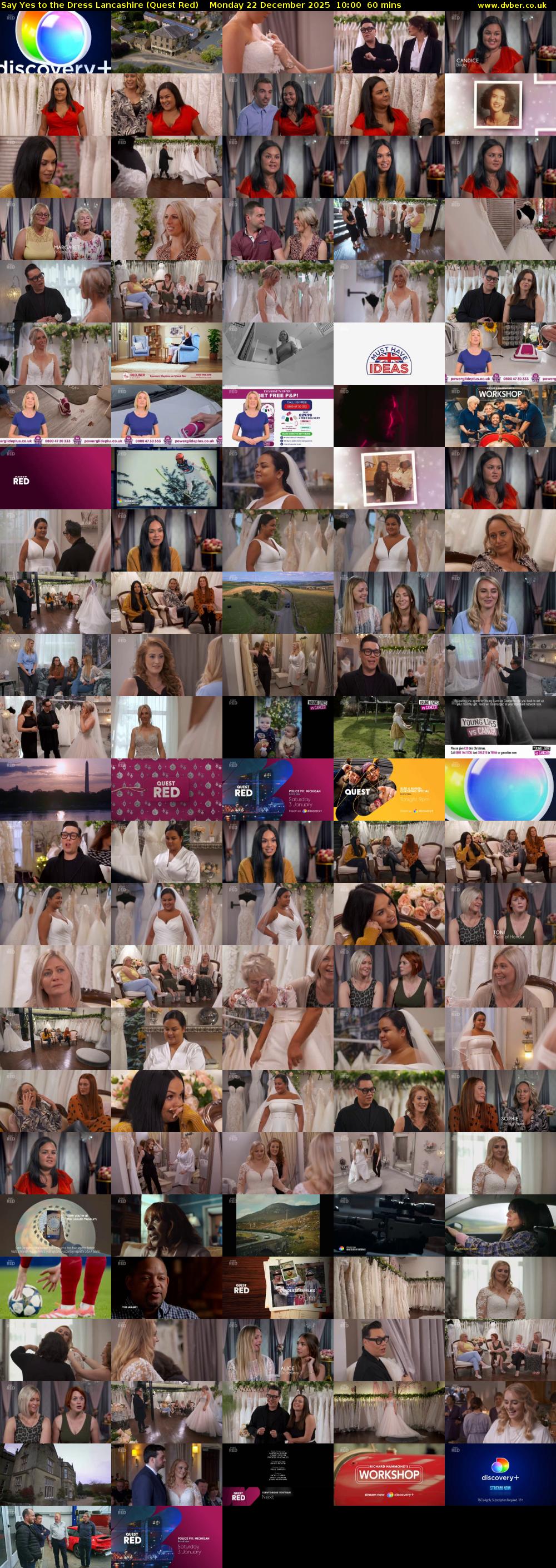 Say Yes to the Dress Lancashire (Quest Red) Monday 22 December 2025 10:00 - 11:00