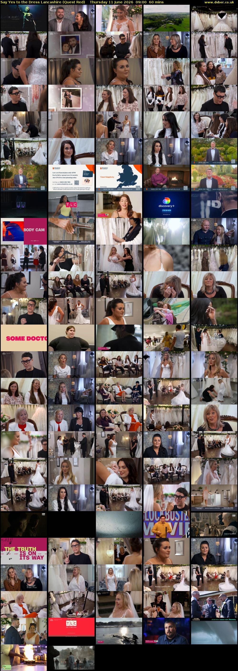 Say Yes to the Dress Lancashire (Quest Red) Thursday 11 June 2026 09:00 - 10:00