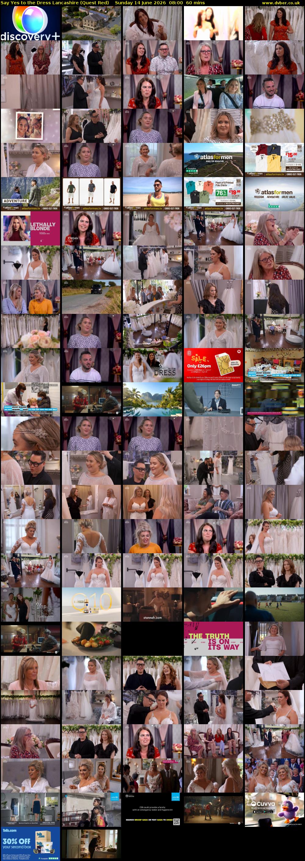 Say Yes to the Dress Lancashire (Quest Red) Sunday 14 June 2026 08:00 - 09:00