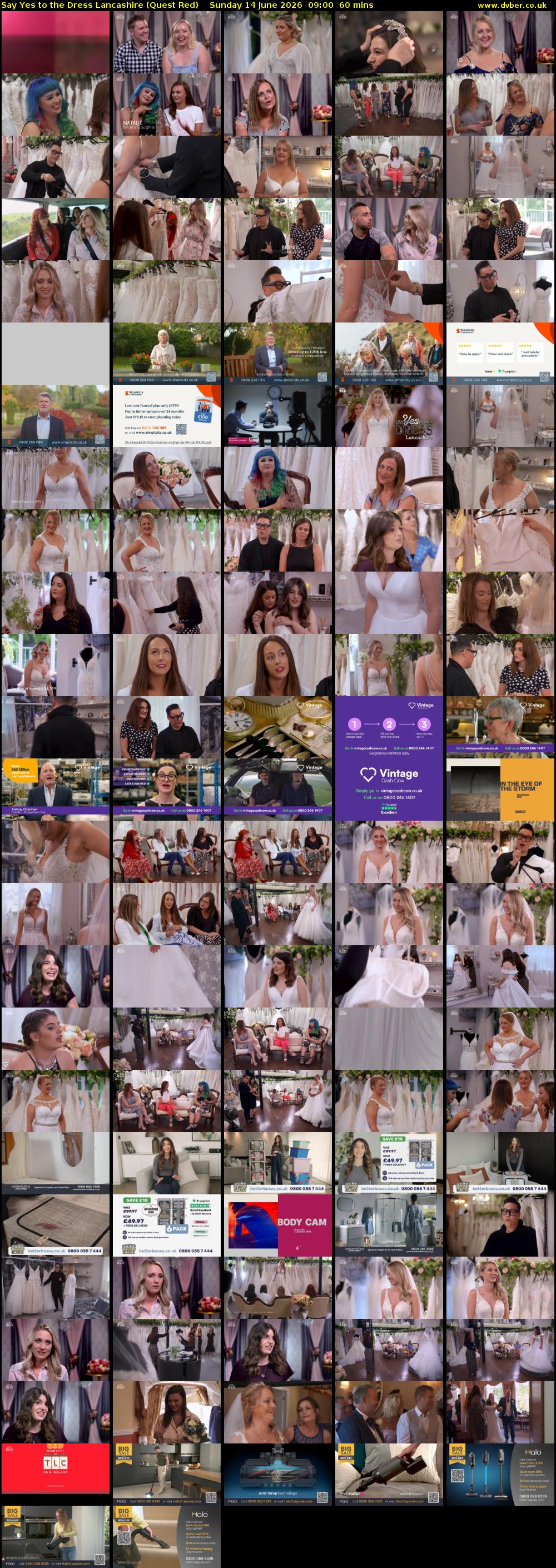 Say Yes to the Dress Lancashire (Quest Red) Sunday 14 June 2026 09:00 - 10:00