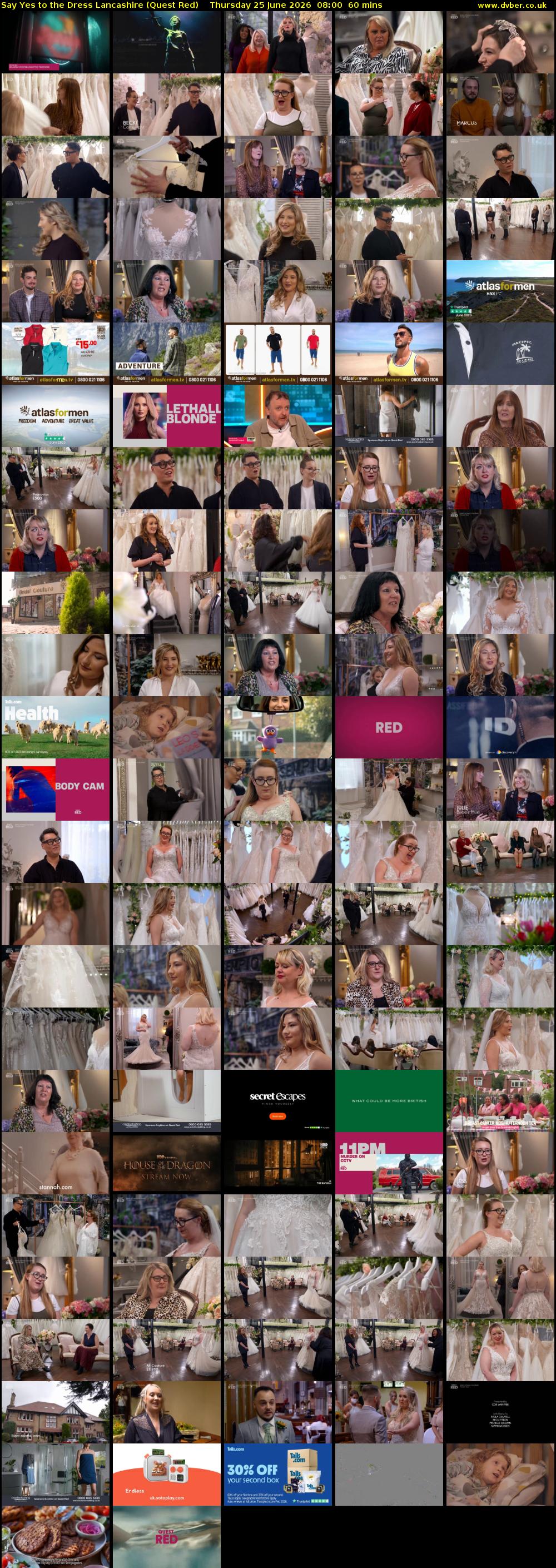 Say Yes to the Dress Lancashire (Quest Red) Thursday 25 June 2026 08:00 - 09:00