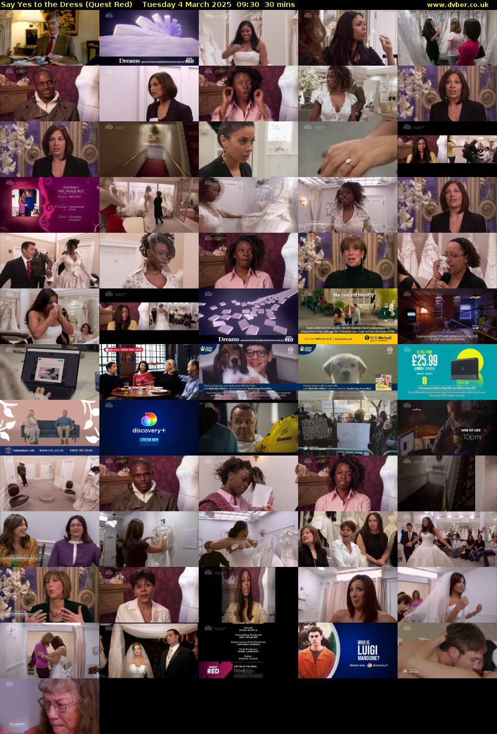 Say Yes to the Dress (Quest Red) Tuesday 4 March 2025 09:30 - 10:00