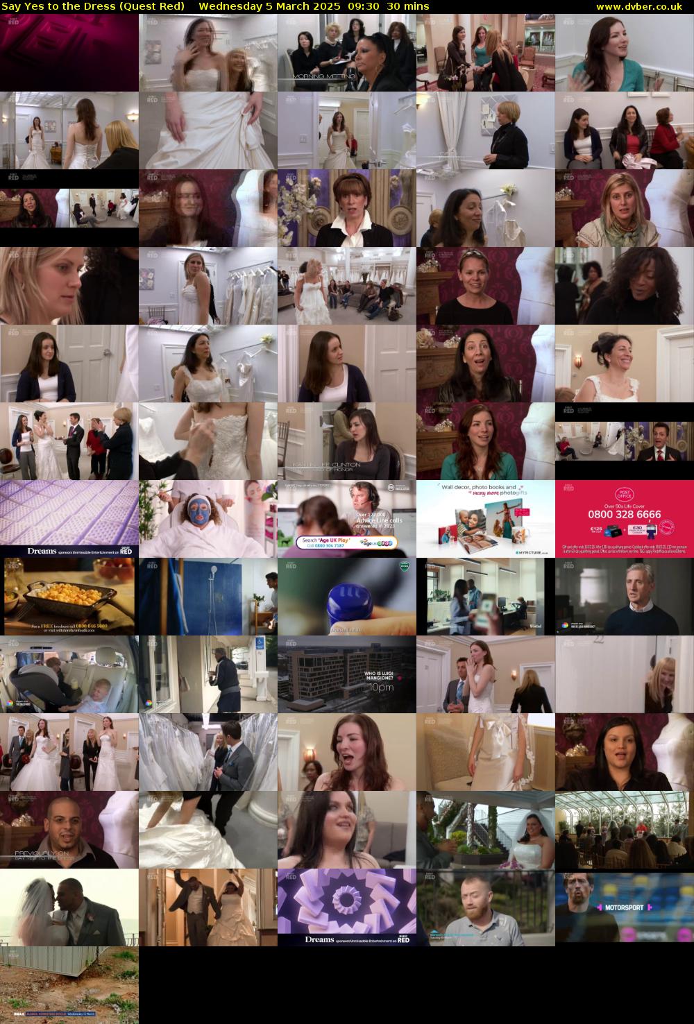 Say Yes to the Dress (Quest Red) Wednesday 5 March 2025 09:30 - 10:00