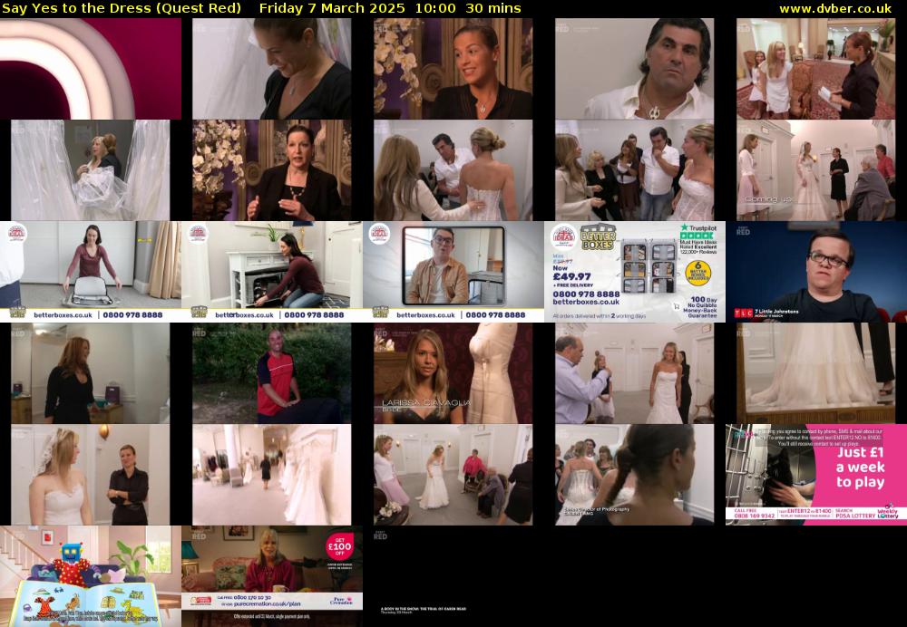 Say Yes to the Dress (Quest Red) Friday 7 March 2025 10:00 - 10:30