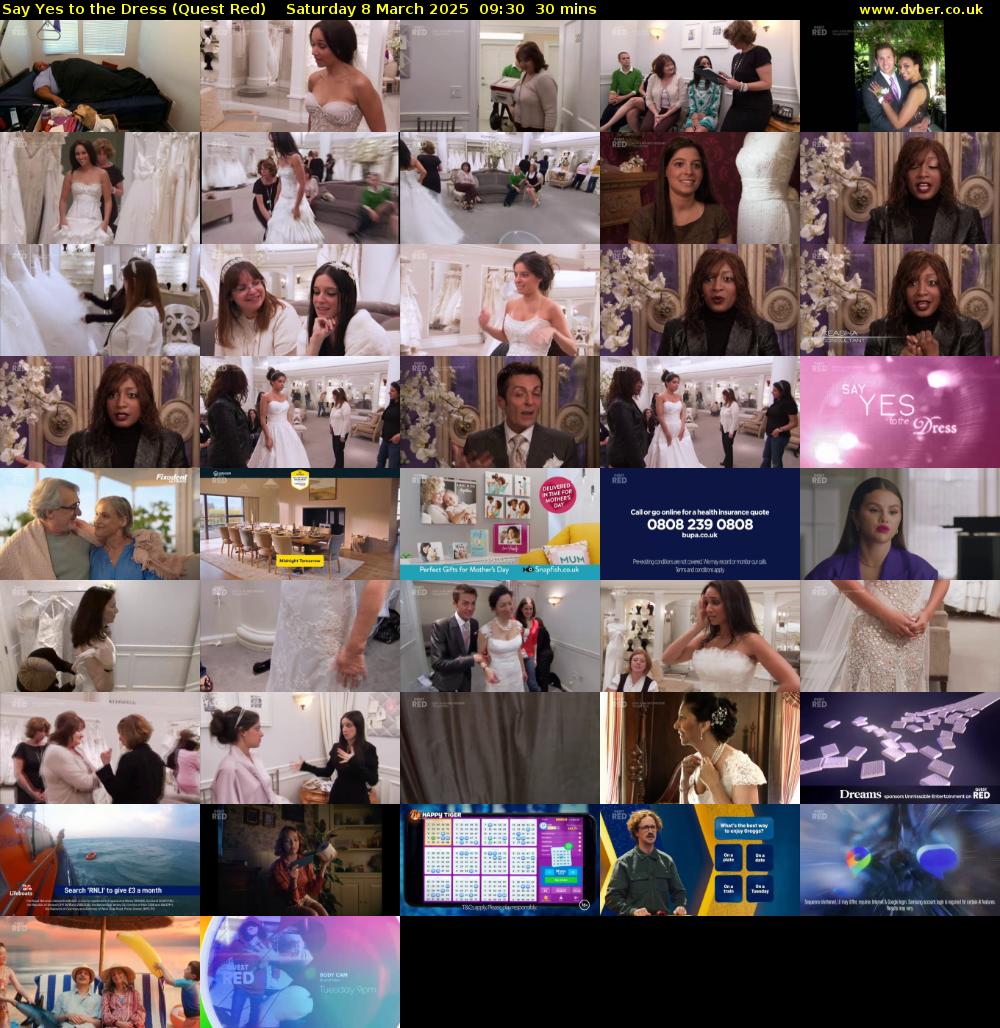 Say Yes to the Dress (Quest Red) Saturday 8 March 2025 09:30 - 10:00