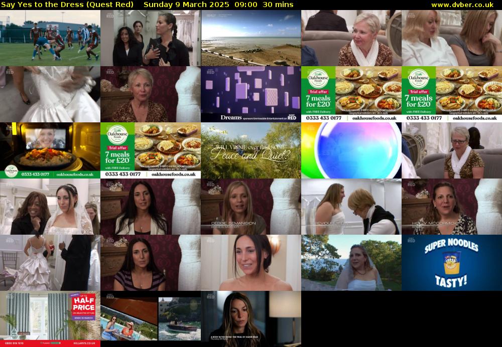 Say Yes to the Dress (Quest Red) Sunday 9 March 2025 09:00 - 09:30