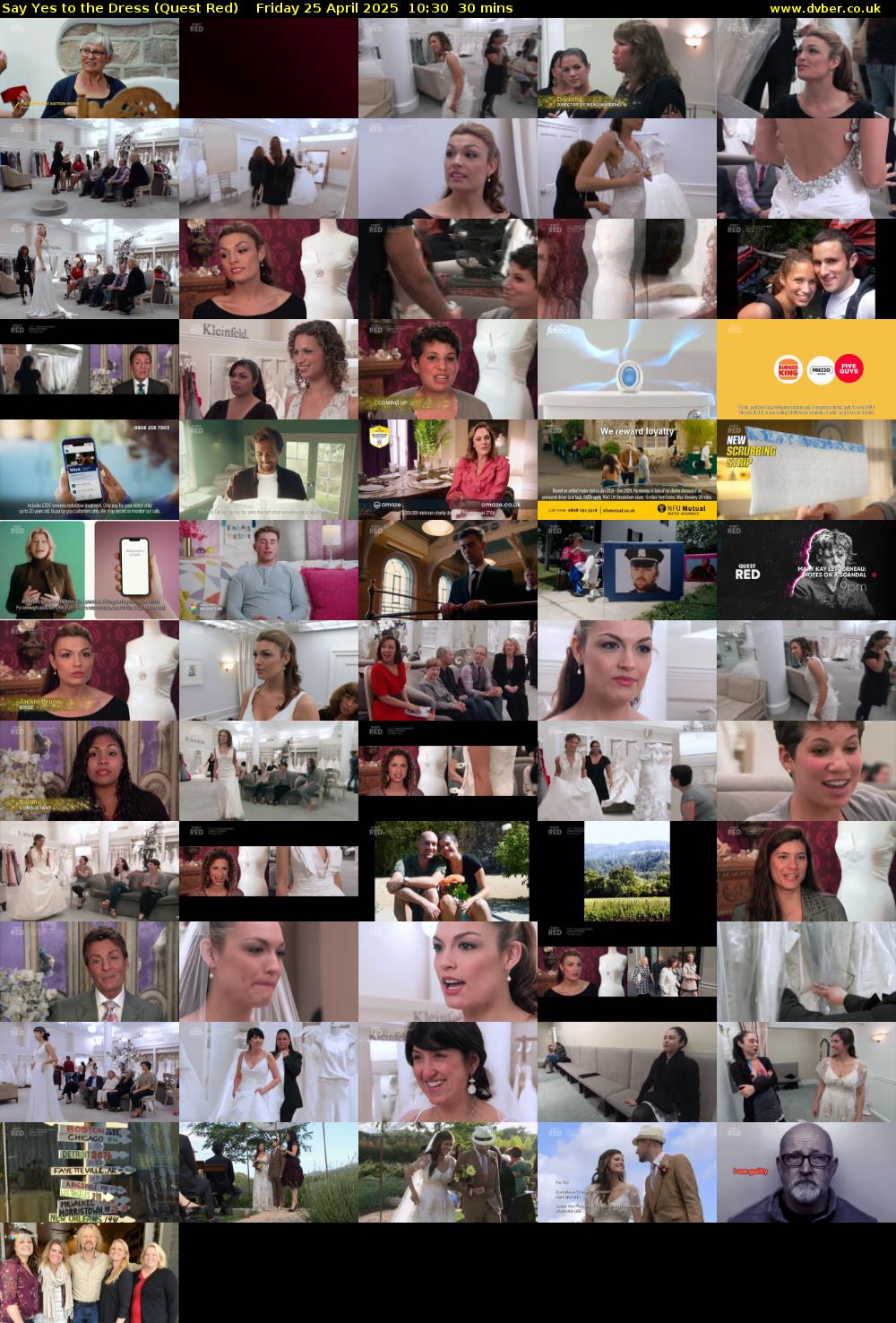 Say Yes to the Dress (Quest Red) Friday 25 April 2025 10:30 - 11:00