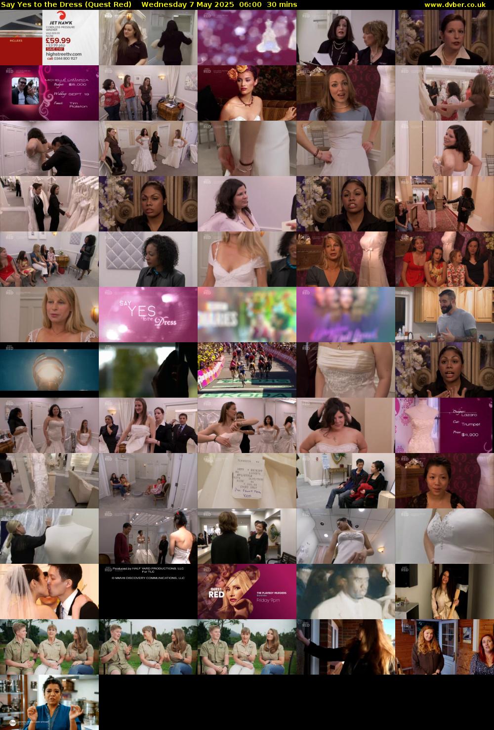 Say Yes to the Dress (Quest Red) Wednesday 7 May 2025 06:00 - 06:30