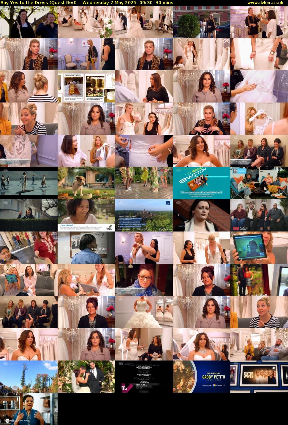 Say Yes to the Dress (Quest Red) Wednesday 7 May 2025 09:30 - 10:00