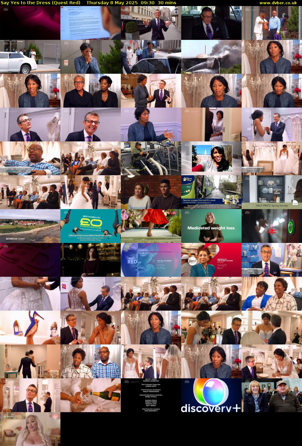 Say Yes to the Dress (Quest Red) Thursday 8 May 2025 09:30 - 10:00