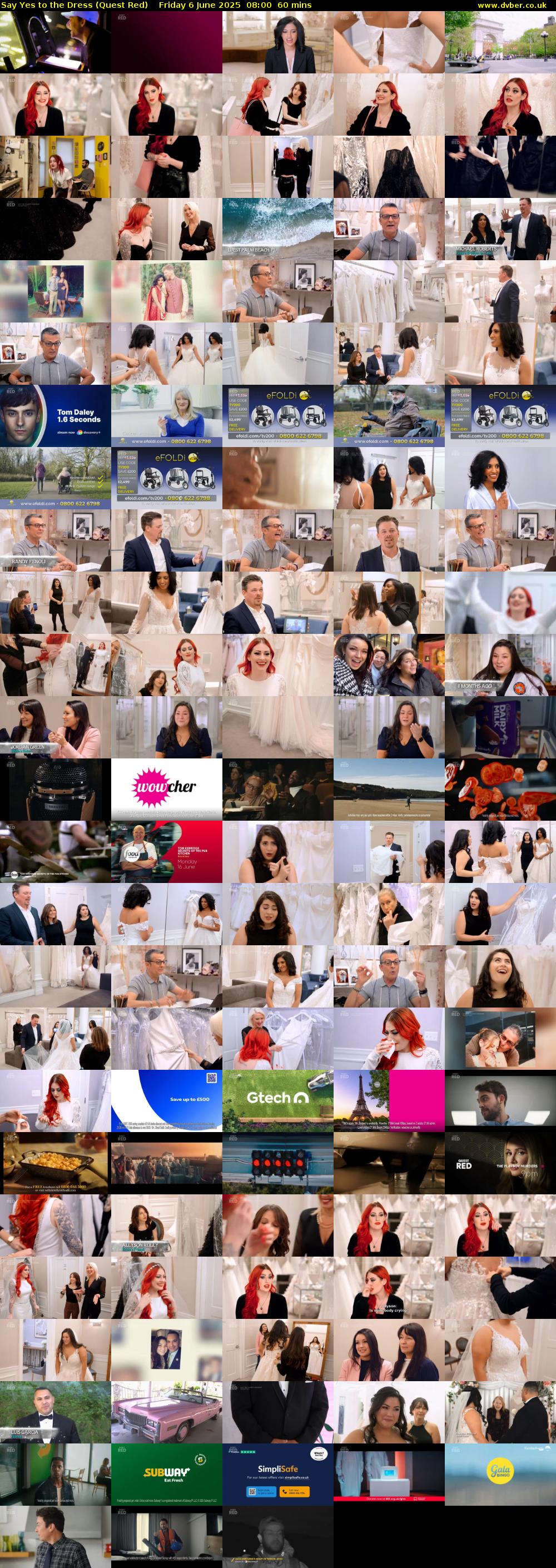 Say Yes to the Dress (Quest Red) Friday 6 June 2025 08:00 - 09:00
