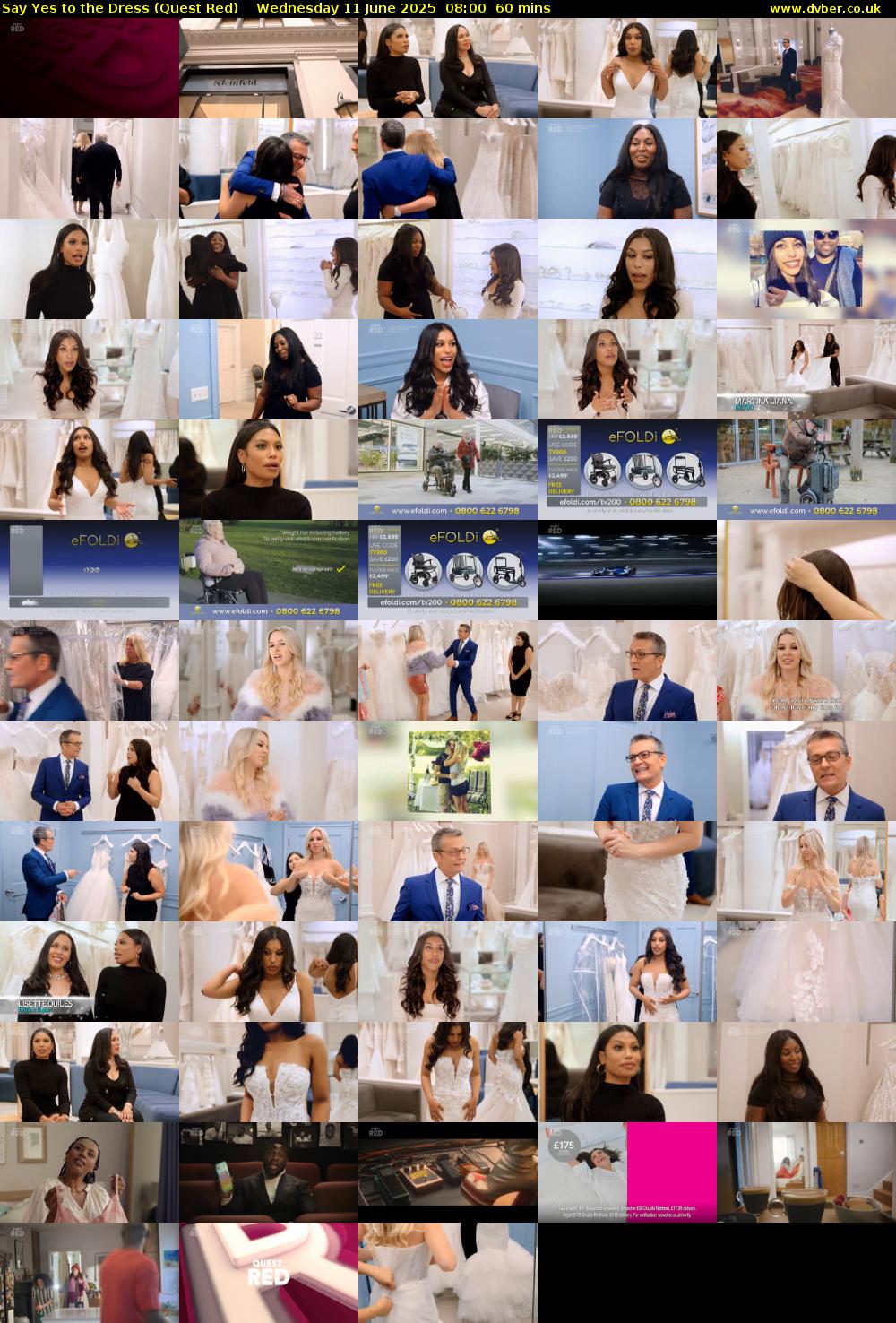 Say Yes to the Dress (Quest Red) Wednesday 11 June 2025 08:00 - 09:00