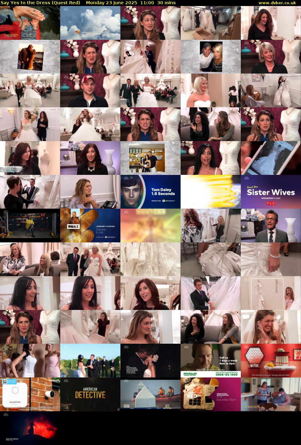 Say Yes to the Dress (Quest Red) Monday 23 June 2025 11:00 - 11:30
