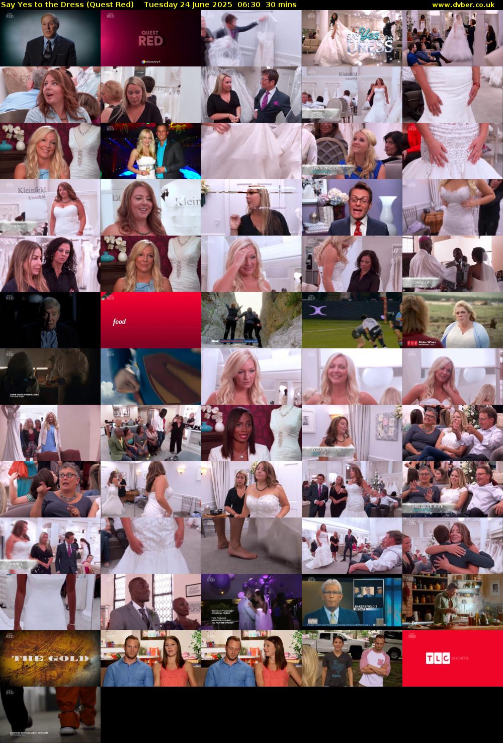 Say Yes to the Dress (Quest Red) Tuesday 24 June 2025 06:30 - 07:00