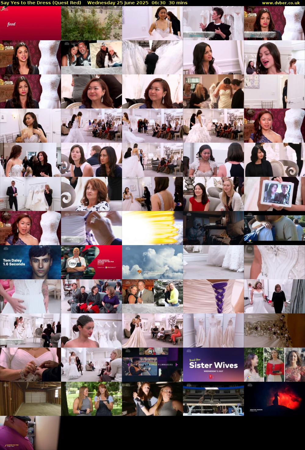 Say Yes to the Dress (Quest Red) Wednesday 25 June 2025 06:30 - 07:00