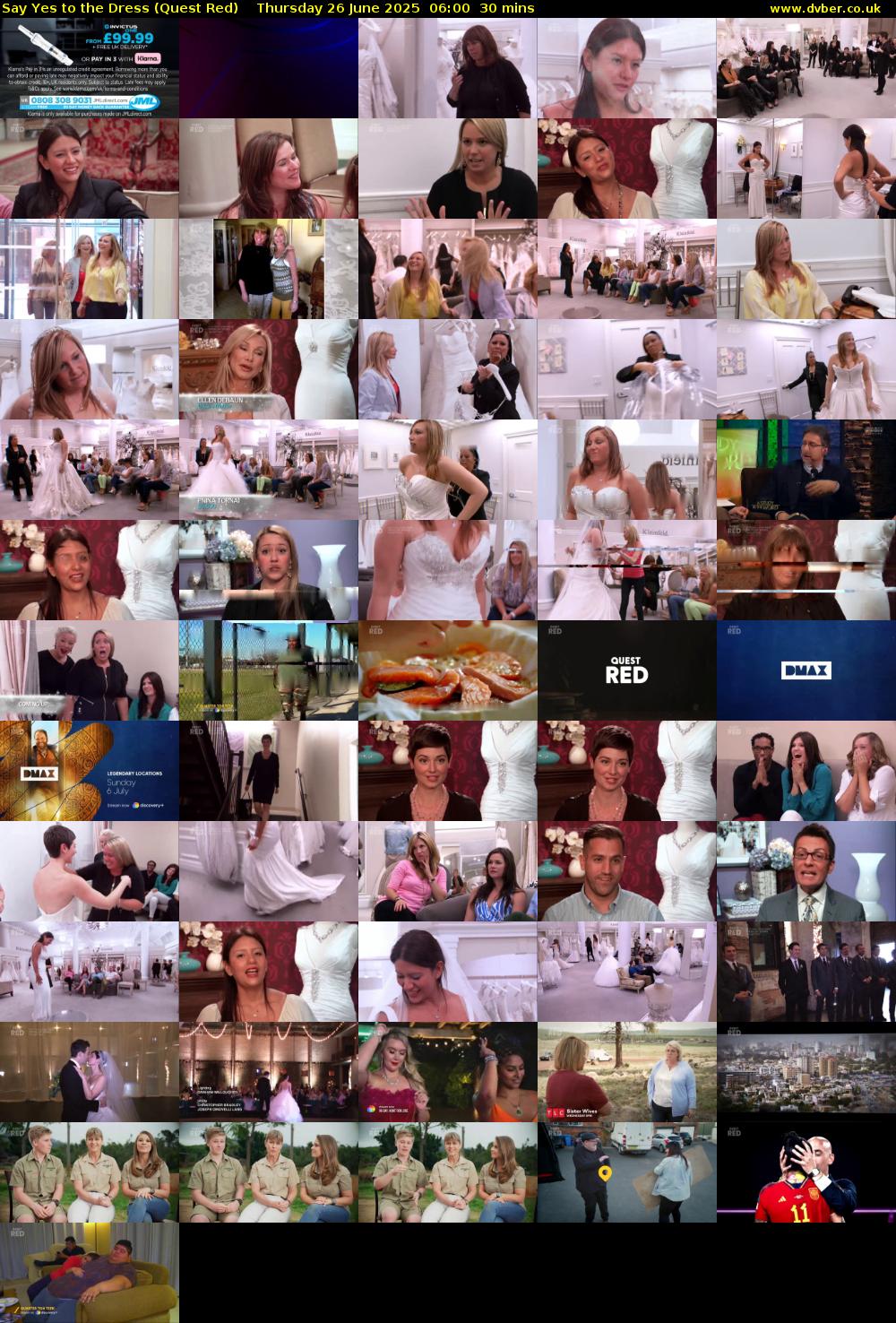 Say Yes to the Dress (Quest Red) Thursday 26 June 2025 06:00 - 06:30