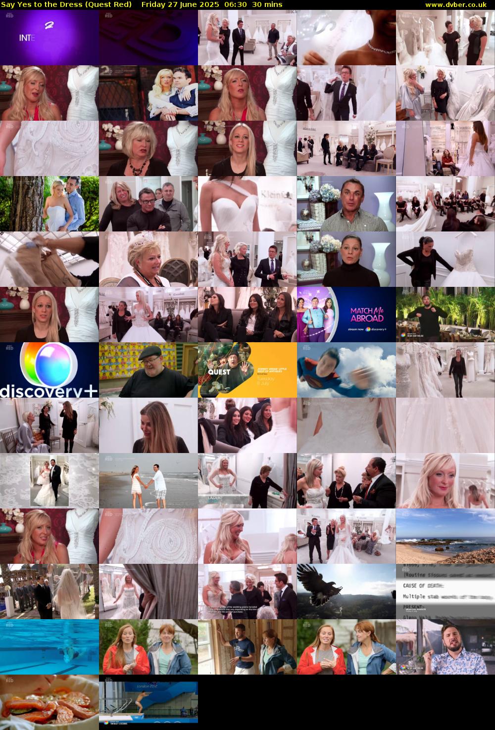 Say Yes to the Dress (Quest Red) Friday 27 June 2025 06:30 - 07:00