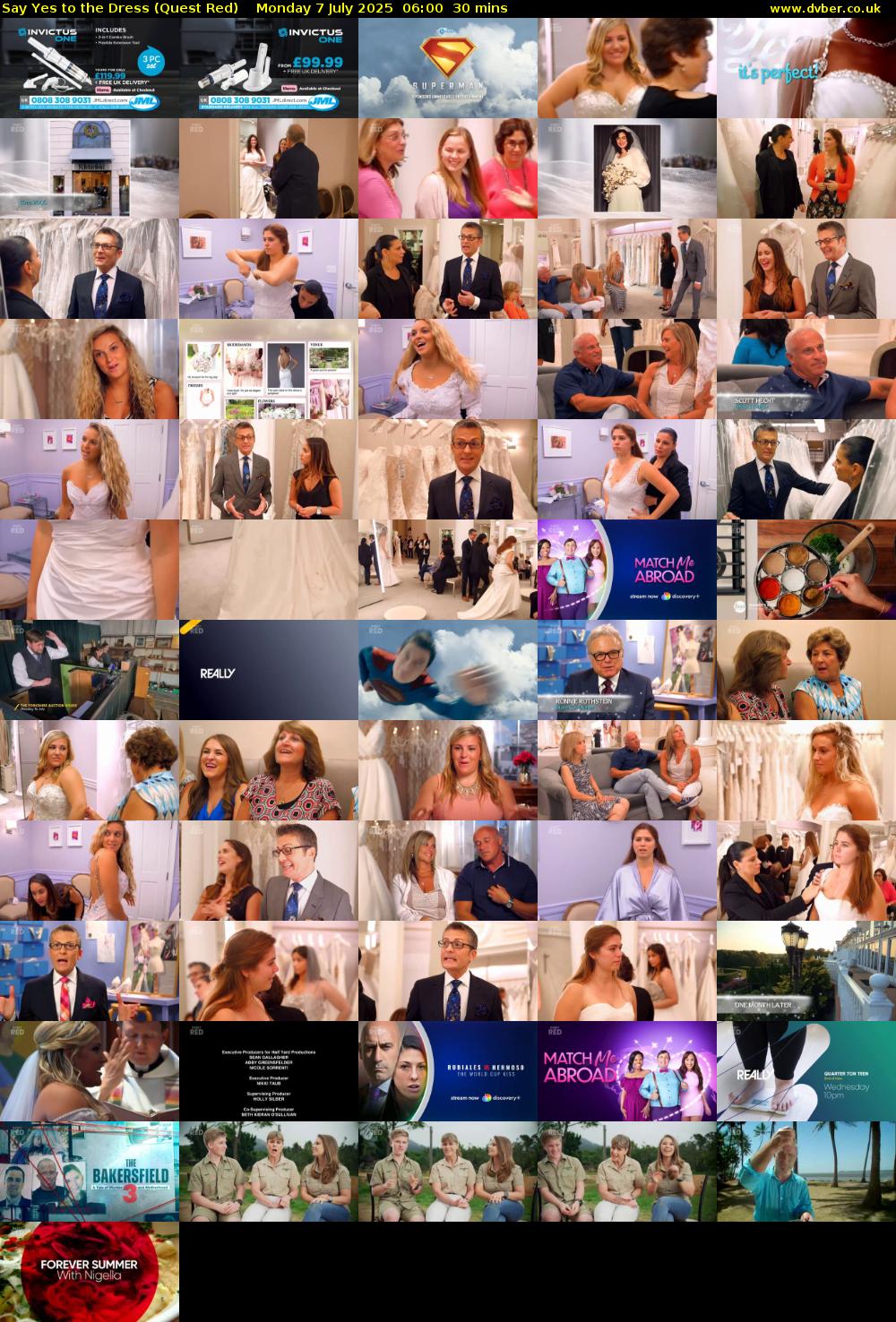 Say Yes to the Dress (Quest Red) Monday 7 July 2025 06:00 - 06:30