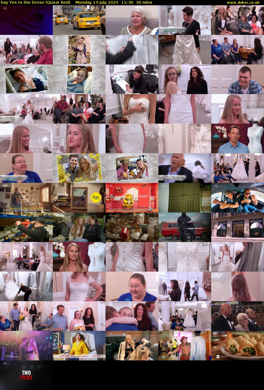 Say Yes to the Dress (Quest Red) Monday 14 July 2025 11:30 - 12:00