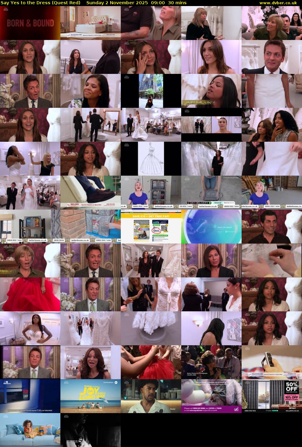 Say Yes to the Dress (Quest Red) Sunday 2 November 2025 09:00 - 09:30