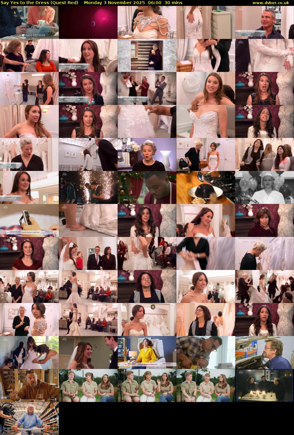 Say Yes to the Dress (Quest Red) Monday 3 November 2025 06:00 - 06:30