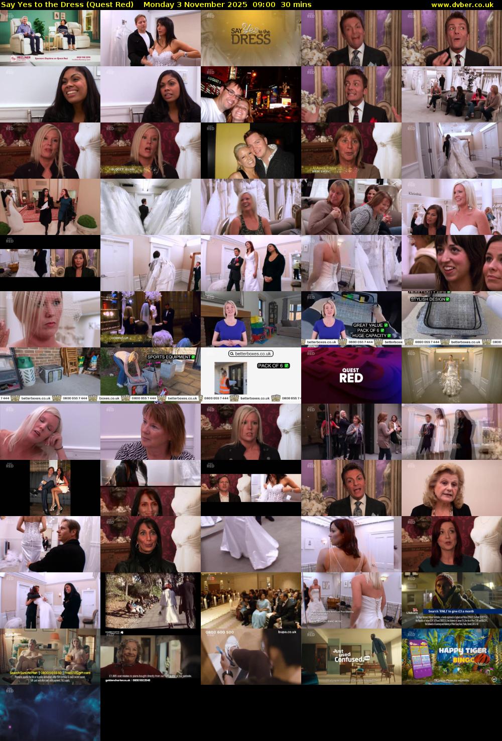 Say Yes to the Dress (Quest Red) Monday 3 November 2025 09:00 - 09:30