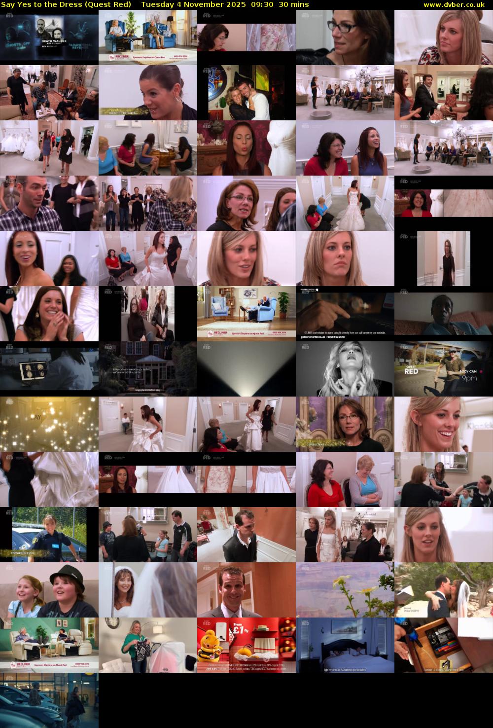 Say Yes to the Dress (Quest Red) Tuesday 4 November 2025 09:30 - 10:00