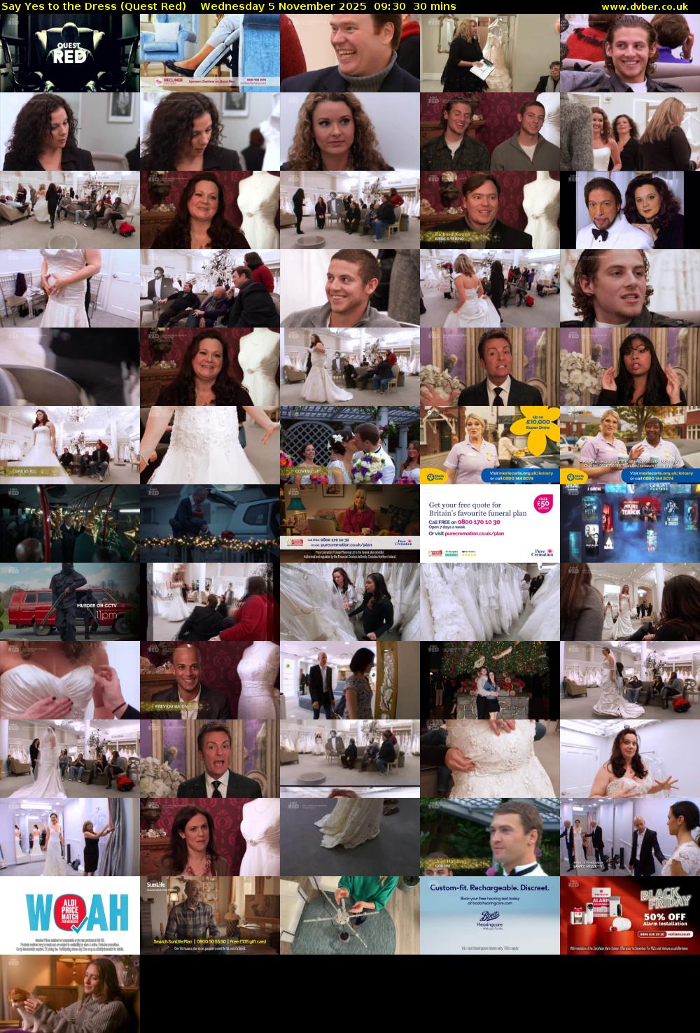 Say Yes to the Dress (Quest Red) Wednesday 5 November 2025 09:30 - 10:00