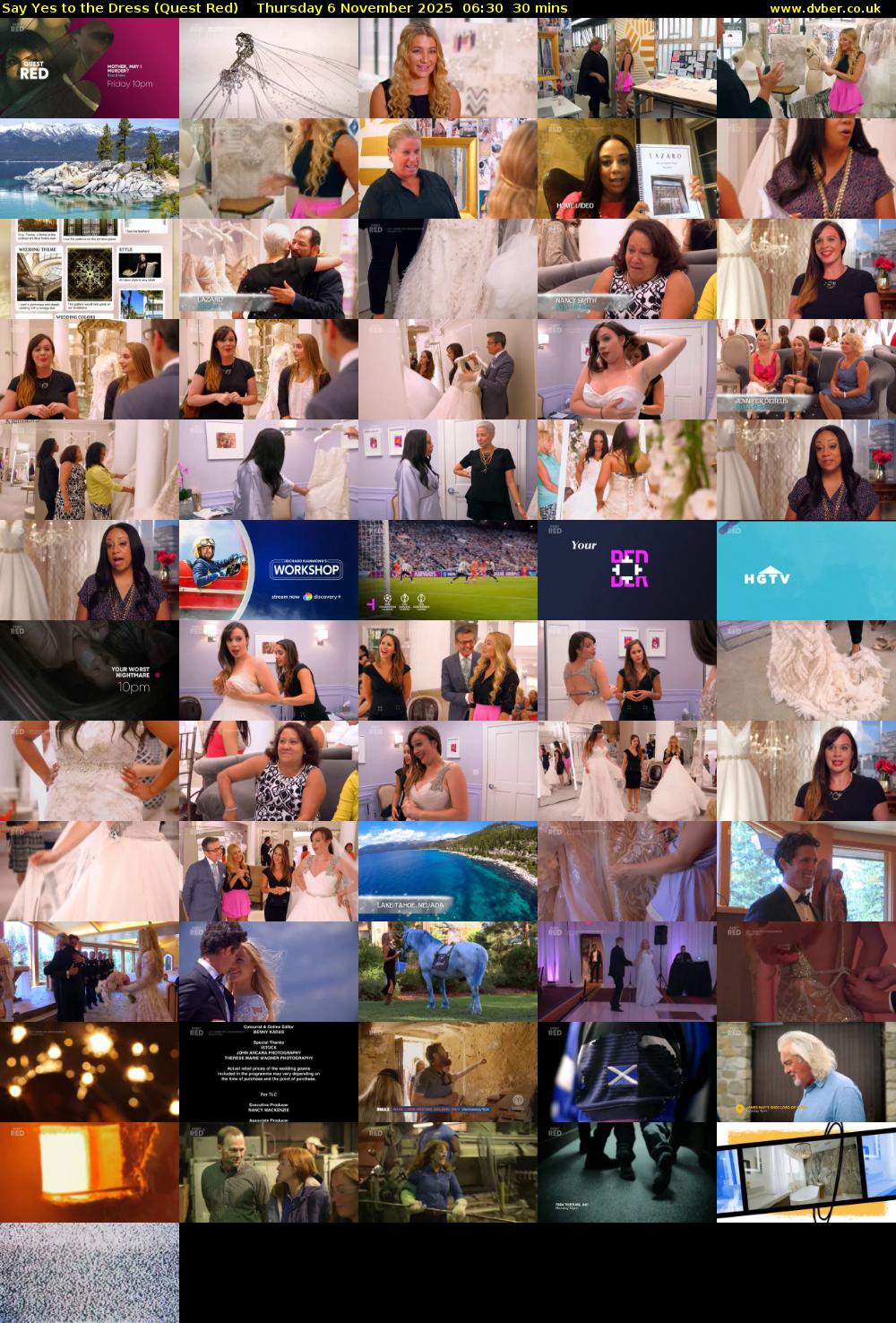 Say Yes to the Dress (Quest Red) Thursday 6 November 2025 06:30 - 07:00